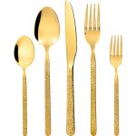 Set couverts de table dors acier inox pour 12 personnes, ensemble de mnagre or design 60 pices, avec ...