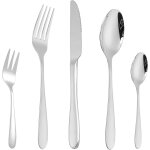 Set couverts de table service 12 personnes, ensemble de couvert argenté en acier inox 60 pièces, avec ... Set couverts de table service 12 personnes, ensemble de couvert argenté en acier inox 60 pièces, avec ...