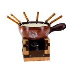 Set fondue fromage rustico puderzucker noir 6 personnes