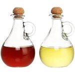 Set d'huile et de vinaigre - dkd home decor - 230 ml - transparent - lige et verre - 9x9x14, 5 cm