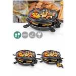 Set raclette / grill gourmet - livoo - set raclette / gourmet 6 personnes - 800w - plaque 29 cm amovible ...