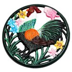 Set de table en fer pour coq, coussin isolant creux, cuisine, table a manger, ustensiles de cuisine, ...