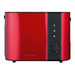 Severin at 2217 - grille - pain - 2 tranche - 2 emplacements - rouge m�tallis� / noir