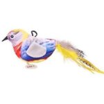 Shiba - lot de 2 jouets pour chat en forme d'oiseau qui gazouille, avec corde elastique, jouet interactif, ...