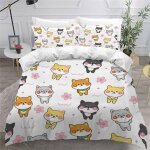 Shiba inu housse de couette x imprim�� d animaux, animaux de compagnie parure de lit personnes ado fille ...