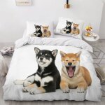 Shiba inu japonais housse de couette x imprim�� d chien animal parure de lit personnes ado fille enfants ...
