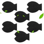 Shiliu - 6pcs filtre charbon actif litiere chat, forme de poisson filtres a charbon actif adhsifs pour ...