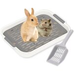 Shiliu - bac a litire pour lapin, avec pelle, bac a litire pour lapin, petit animal de compagnie, lapin, ...