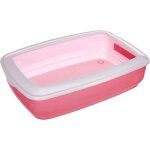 Shiliu - bac a litire mio avec rebord pour petits chats et chatons - plastique recycl - diverses couleurs ...