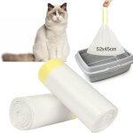 Shiliu - sacs de litire pour chat, 40 sacs litire chat, 52 * 45cm sacs pour bac a litire pour chat ...