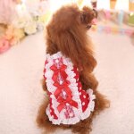 T - shirt en coton perfor pour animaux de compagnie, jupe douce pour chien, vtements pour chat, micro ...