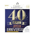 T - shirt a dedicacer 40ans anniversaire homme xl