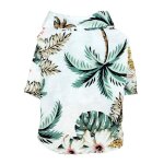 T - shirt hawaen pour petit et grand chien, vtement de plage d't, motif floral, chihuahua