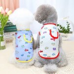 T - shirt d't sans manches pour chien, vtement mignon a capuche pour petit et moyen gabarit avec dessin ...