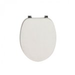 Siege abattant wc universelle en blanc decape vieilli shabby