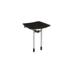 Si�ge de douche mural rabattable akw 02023gr - ls noir mat 200 kg