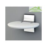 Si�ge mural escamotable rond pour douche novellini eva - blanc - blanc - -