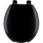 Si�ge de wc olfa tradition double abattants avec couvercle 180 noir bois r�ticul� finition brillante