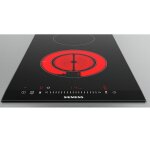 Siemens iq300 et375ffp1e vitroc�ramique aluminium bross� / noir - 2 foyers