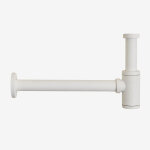 Siphon d'�vier en acier inoxydable bibur blanc