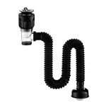 Siphon de lavabo d�sodorisant en inox avec filtre a cheveux yonis