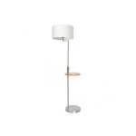 Sirio support de salon c / table et connexion usb 1xe27 chrome c / pantalon blanc (164x40x40)(24x40x40) ...
