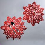 Sjzg - lot de 6 sets de table ronds en vinyle laminé métallique avec dessous de verre assorti rouge 38, ... Sjzg - lot de 6 sets de table ronds en vinyle laminé métallique avec dessous de verre assorti rouge 38, ...