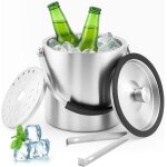 Sjzg - seau a glacon en acier inoxydable de 1, 6 litres avec couvercle pelle et passoire, seau a glacon ... Sjzg - seau a glacon en acier inoxydable de 1, 6 litres avec couvercle pelle et passoire, seau a glacon ...
