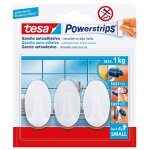 Small 57533 - 00017 - 01 tesa powerstrips crochet adh�sif ovale blanc