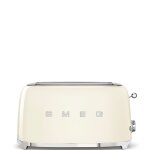 Smeg 50's style tsf02creu - grille - pain - 4 tranche - 2 emplacements - crme