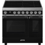 Smeg centre de cuisson - portofino - noir - cpf92imbl