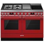 Smeg cpf120igmpr four et cuisini�re electrique combi rouge