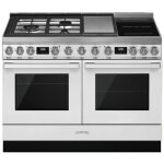 Smeg cpf120igmpwh four et cuisini�re electrique combi blanc