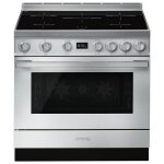Smeg cpf9ipx four et cuisini�re electrique plaque avec zone � induction acier inoxydable