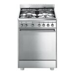 Smeg cx68mf8 - 2 four et cuisini�re electrique gaz acier inoxydable