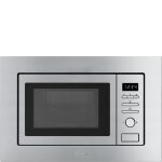 Smeg fmi017x, intgr, micro - ondes grill, 20 l, 800 w, boutons, rotatif, acier inoxydable
