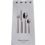 Smeg four piece knife set cuillère fourche acier inoxydable dessert steak couverts Smeg four piece knife set cuillère fourche acier inoxydable dessert steak couverts
