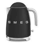 Smeg klf03blmeu bouilloire style 50's 1, 7 l 2400 w noir mat