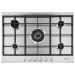 Smeg p272xgh plaque acier inoxydable int�gr� 75 cm gaz 5 zones