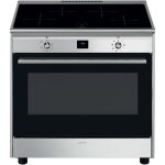 Smeg - piano de cuisson induction smeg cg90cixt - gris