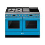 Smeg portofino cpf120igmpt cuisinire turquoise / acier inox
