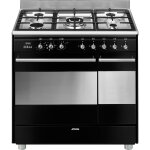 Smeg scb92mn8 - cuisinière (four à deux étages) - pose libre - largeur : 90 cm - profondeur : 60 cm - ... Smeg scb92mn8 - cuisinière (four à deux étages) - pose libre - largeur : 90 cm - profondeur : 60 cm - ...
