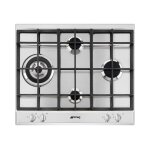 Smeg selection p261xgh - table de cuisson au gaz - 4 plaques de cuisson - niche - largeur : 55. 5 cm ...