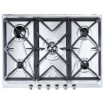 Smeg srv576gh5 - table de cuisson au gaz - 5 plaques de cuisson - niche - largeur : 55. 5 cm - profondeur ...