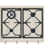 Smeg srv864avogh2, intégré, cuisinière à gaz, avoine, fonte, 1100 w, rond Smeg srv864avogh2, intégré, cuisinière à gaz, avoine, fonte, 1100 w, rond