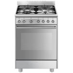 Smeg sx61gm four et cuisini�re gaz acier inoxydable