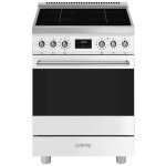 Smeg symphony c6ipwhm2 four et cuisini�re electrique plaque avec zone � induction blanc