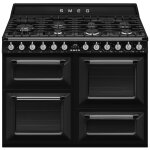 Smeg tr4110bl1 four et cuisini�re electrique gaz noir