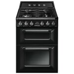 Smeg tr62bl four et cuisini�re electrique gaz noir