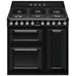 Smeg tr93bl four et cuisini�re electrique gaz noir